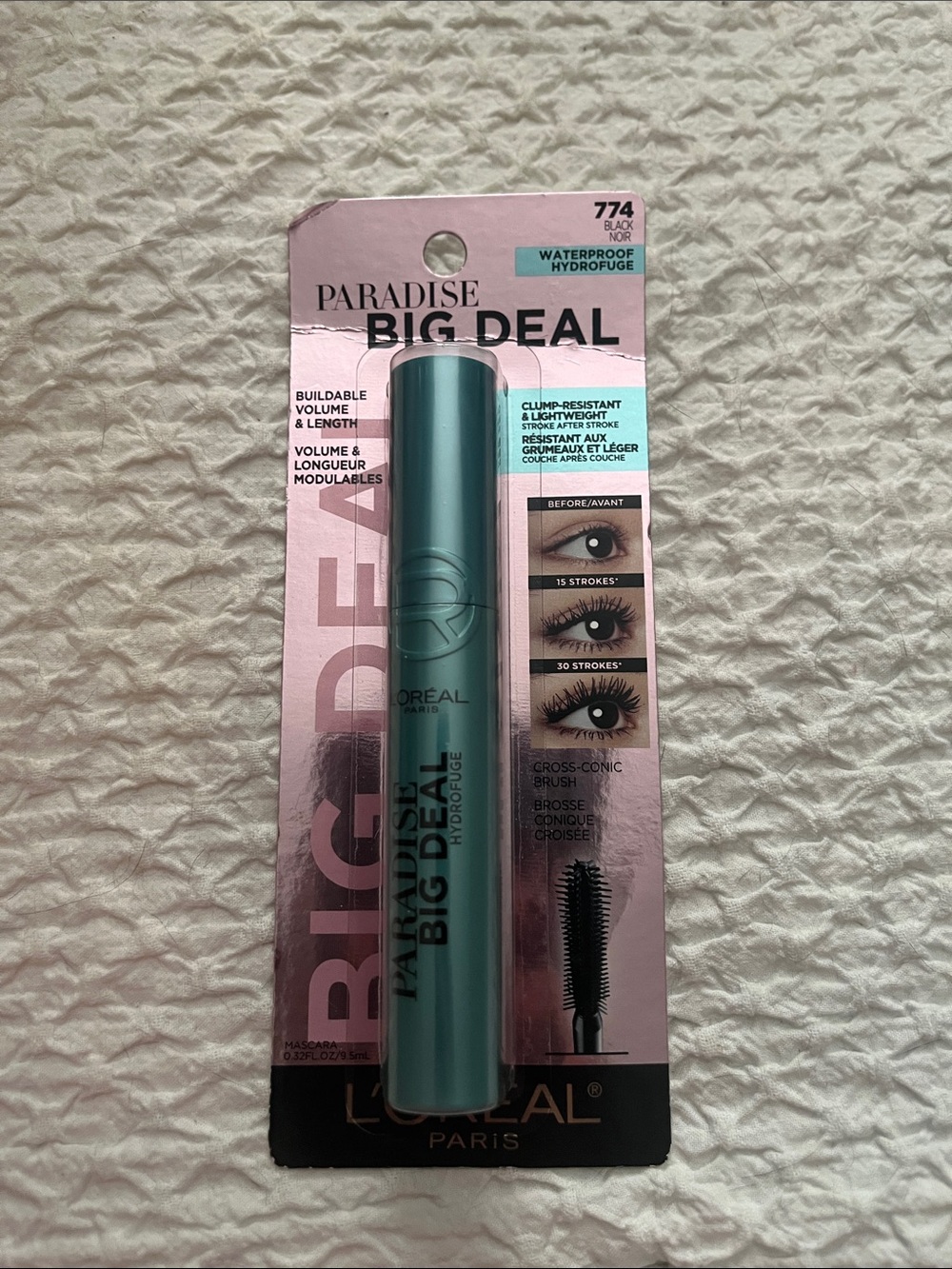 NWT L’Oréal Paradise Big Deal Mascara 774 Black Waterproof